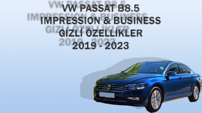 Volkswagen Passat B8.5 (2019-2023) Gizli Özellik Kodlama – Impression & Business Paket resmi