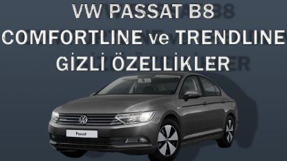 2015-2019 Volkswagen Passat B8 Trendline ve Comfortline Gizli Özellik Kodlama resmi