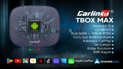 Smart Box Carlinkit Android 13.0, 8GB(RAM)+128GB(ROM) + 8 Çekirdek QCM6125 İşlemci (IMEI KAYITLI) resmi