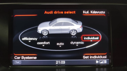 Audi A4 ve A5 B8 Drive Select Sürüş Mod Seçimi Aktivasyonu